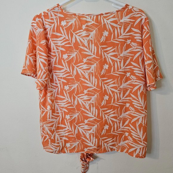 Women's Medium Nine Britton Tie Front Blouse - Picture 2 of 4